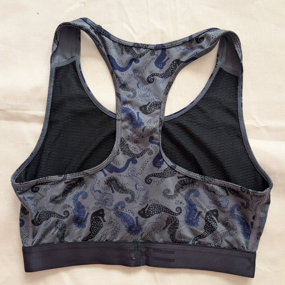 Tomboyx Grey Sea Horse Sports Bra Swimwear Top (small) - Picture 3 of 4